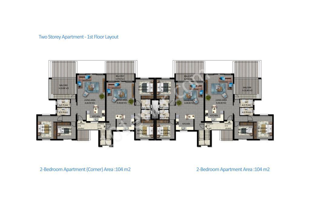 2 BEDROOM APARTMENT FOR SALE IN KYRENIA KARAAĞAÇ NEAR KORINEUM GOLF COURSE: AAMIR SOHAIL 0542 888 11 86