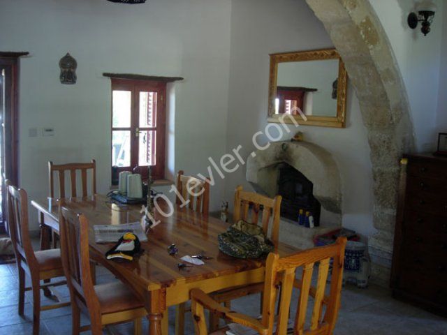 KYRENIA  , LAPTA  AREA WITH BEAUTIFUL VIEWS 4+1 RESTORED STONE HOUSE WITH PLATINUM AWARD  RESTORED BY APHRODITE BROS.  FOR SALE: DOĞAN BORANSEL 0533 867 19 11