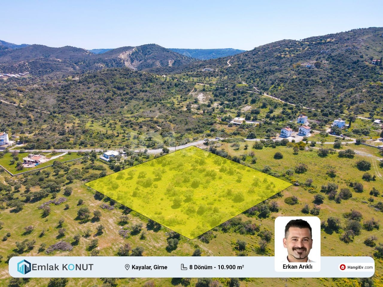 LAND FOR SALE IN KYRENIA KAYALAR Dec. CONTACT: 0542 885 88 88 ** 