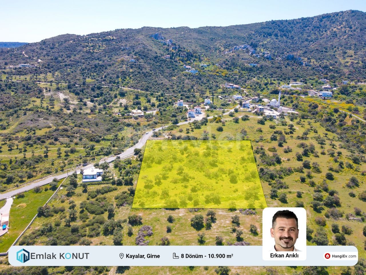 LAND FOR SALE IN KYRENIA KAYALAR Dec. CONTACT: 0542 885 88 88 ** 