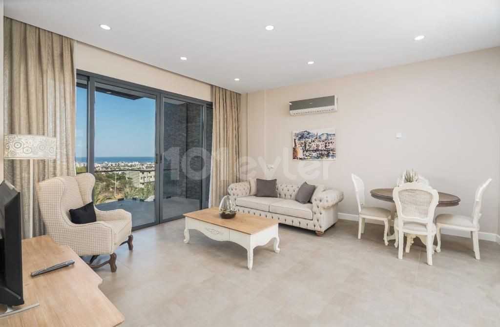 2+ 1 Apartment for sale in the Bellapais District of Kyrenia on a Site with a Magnificent View ** 