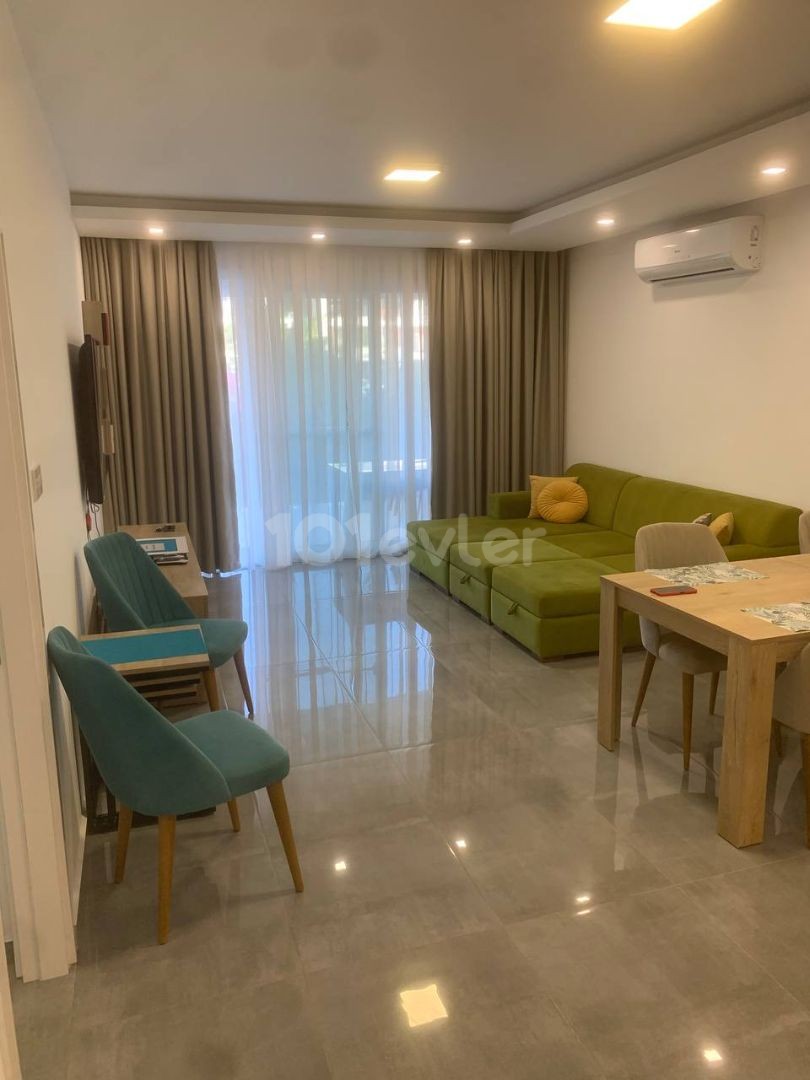 1+1 for rent in Avlu complex 0 floor pool view