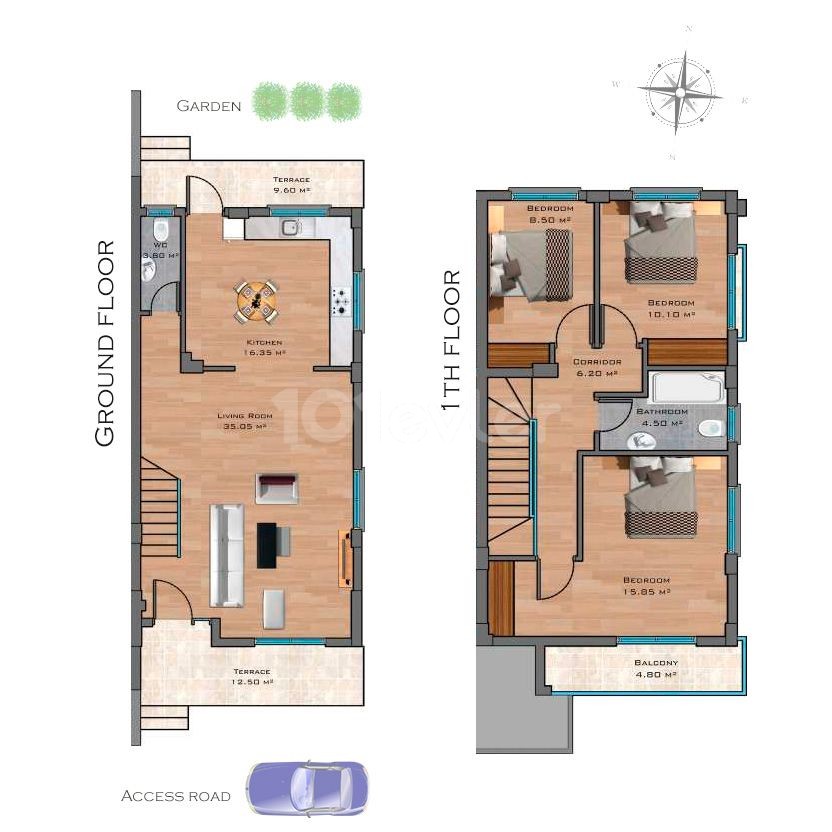 خانه شهری برای فروش در مجتمع مسکونی رویال سن الیت. با کلید باغ خود در تابستان 2024. اقساط 50000 پوند برای 1 سال. قیمت 220 پوند.