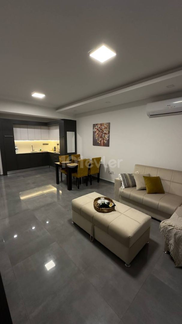 1+1 on the 0th floor, fully furnished, everything you need for living is available.