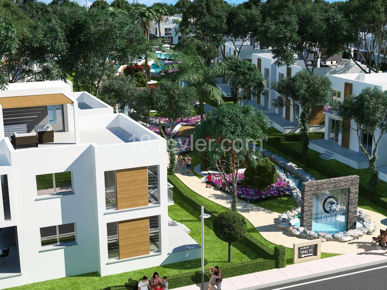 EXEN INVEST&#39; TEN Long Beach Bosphorus Seafront Luxury Villa Type 1+1 Flat for Sale ** 