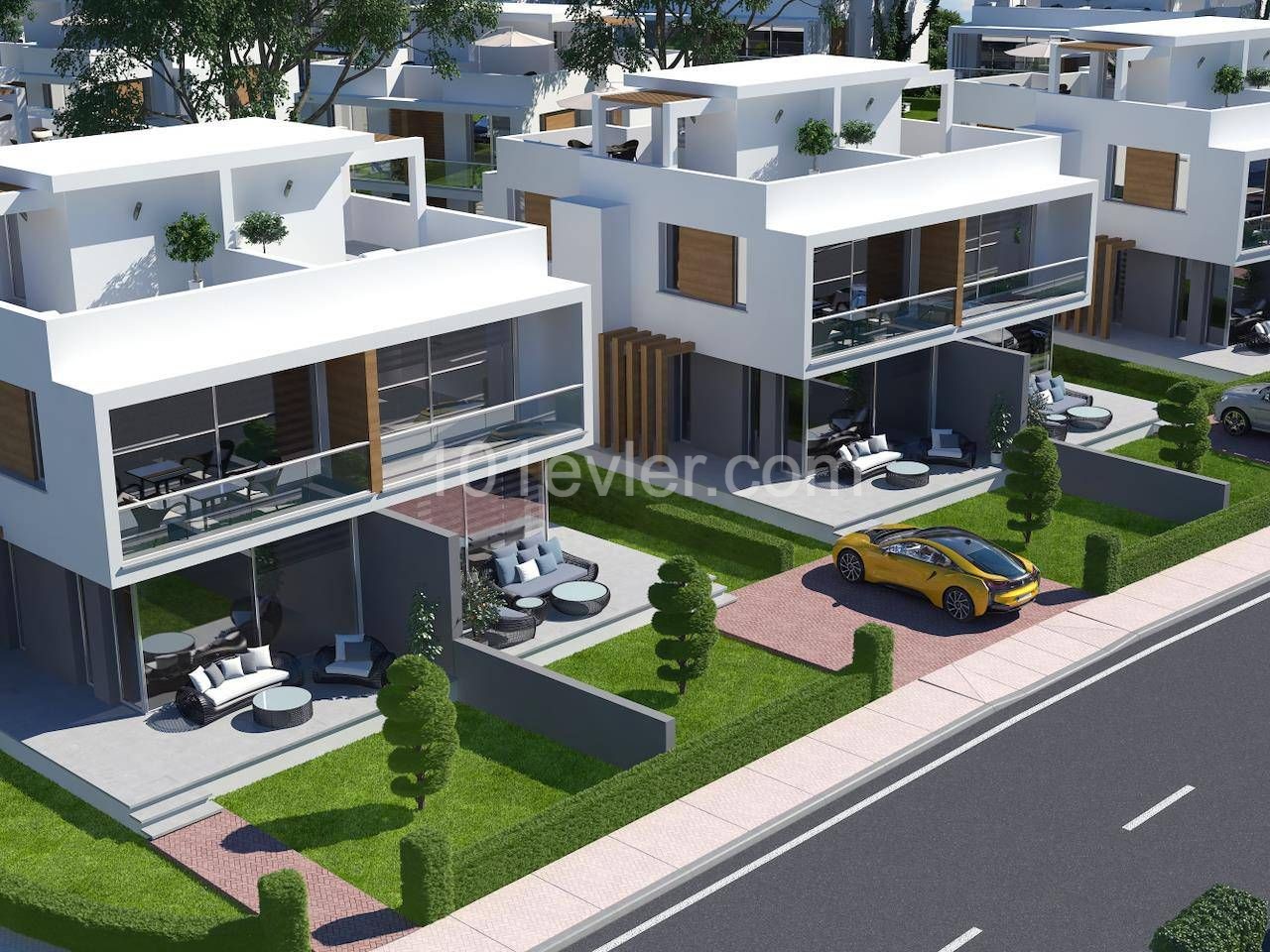 EXEN INVEST&#39; TEN Long Beach Bosphorus Seafront Luxury Villa Type 2+1 Flat For Sale ** 