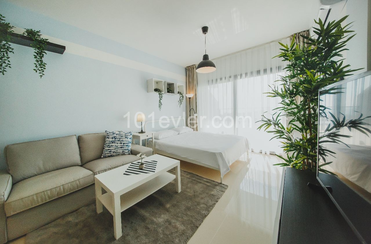 1+0 Flat for Sale with Hotel Concept in Famagusta Iskele by Exen Invest ** 