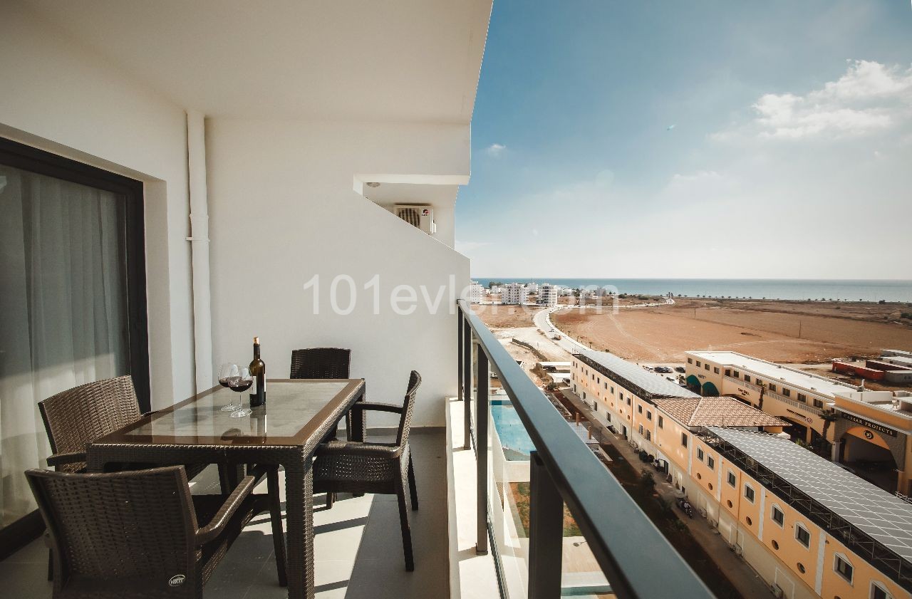 1+0 Flat for Sale with Hotel Concept in Famagusta Iskele by Exen Invest ** 