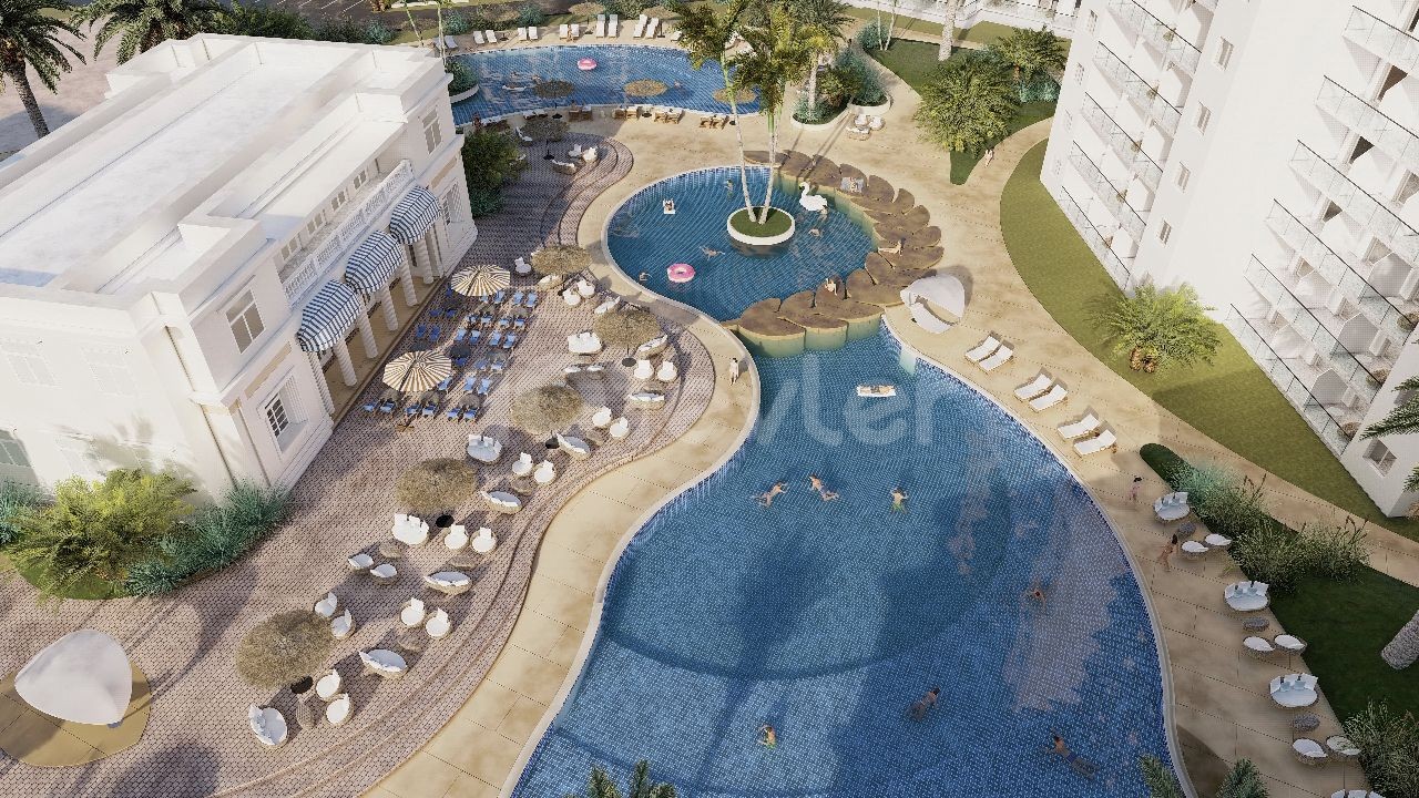 1+1 Apartment for Sale with Hotel Concept in Iskele Long Beach Area from Exen Invest ** 