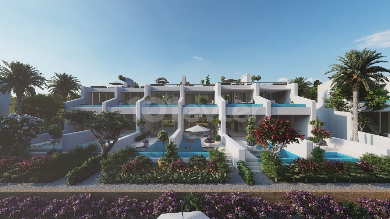 3 +1 Garden Floor Apartment with 80 residences in Kyrenia Esentepe in Cyprus ** 