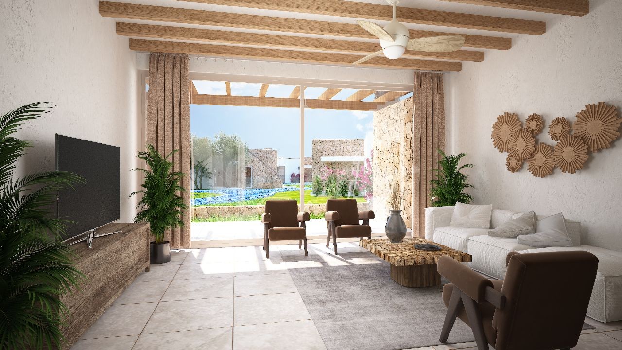 3 +1 Garden Floor Apartment with 80 residences in Kyrenia Esentepe in Cyprus ** 