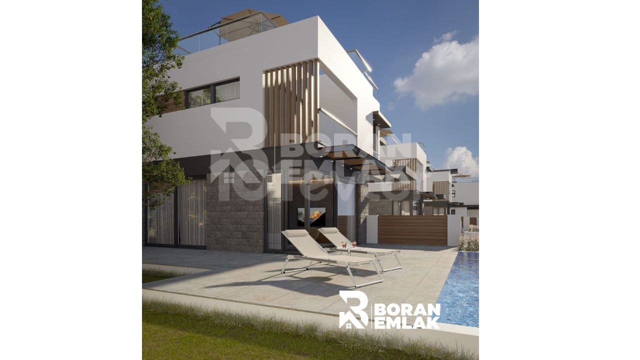 3+1 Villa mit Pool zum Verkauf in Kyrenia Çatalköy