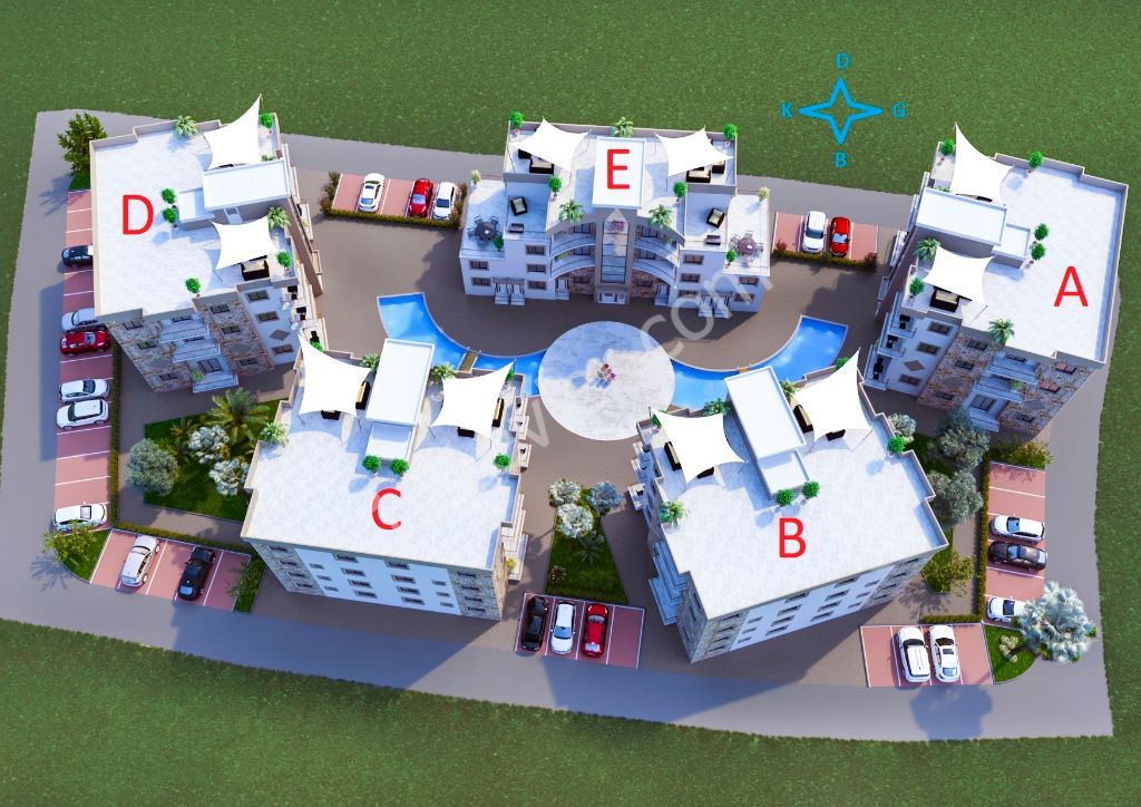 ALSANCAK MELIS SITE APARTMENTS FOR SALE 2+1 ** 