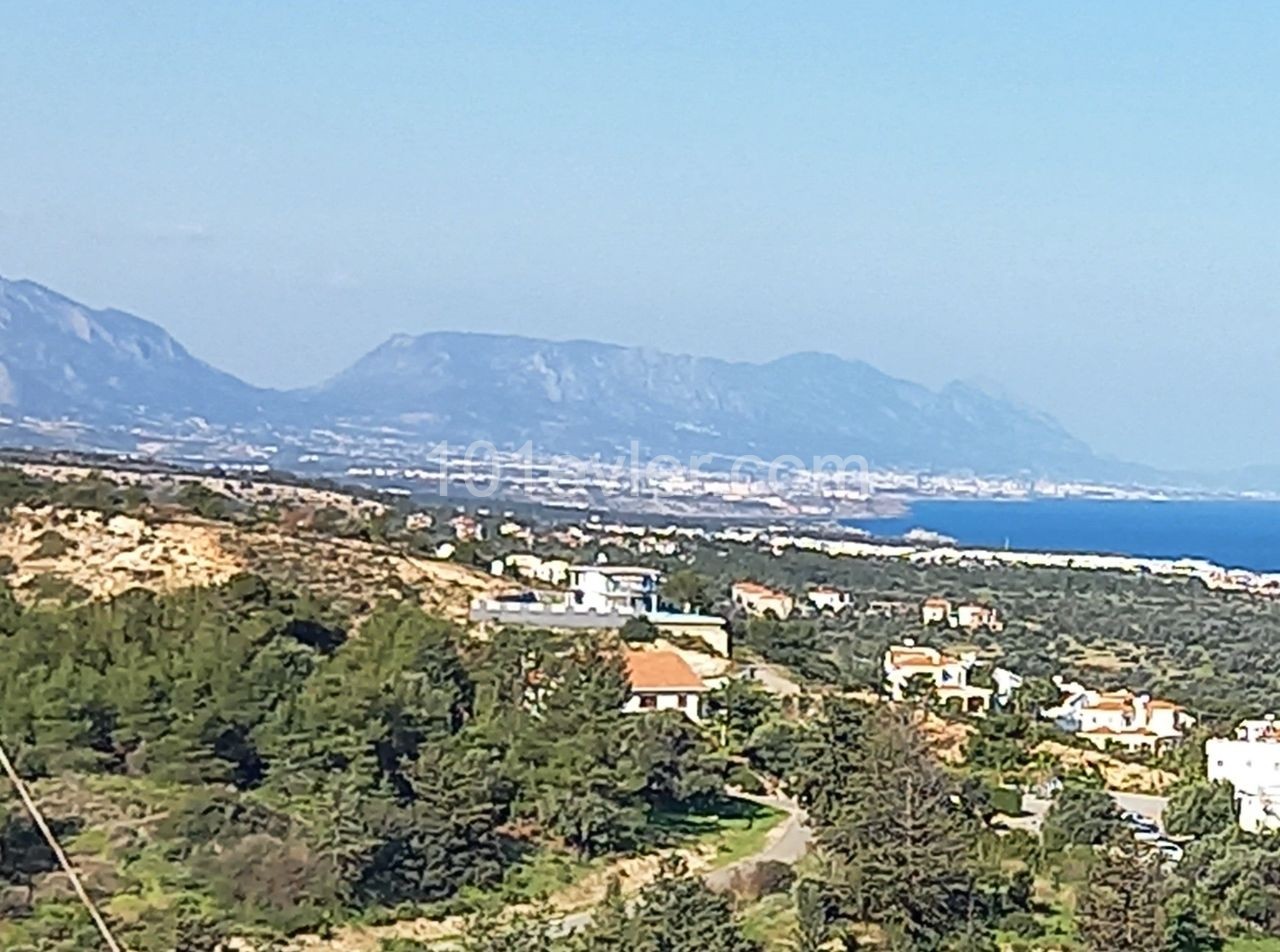 Sea view plot in Esentepe -  Sea , mountain & hills views yet near to village ,  restaurants & ammenities