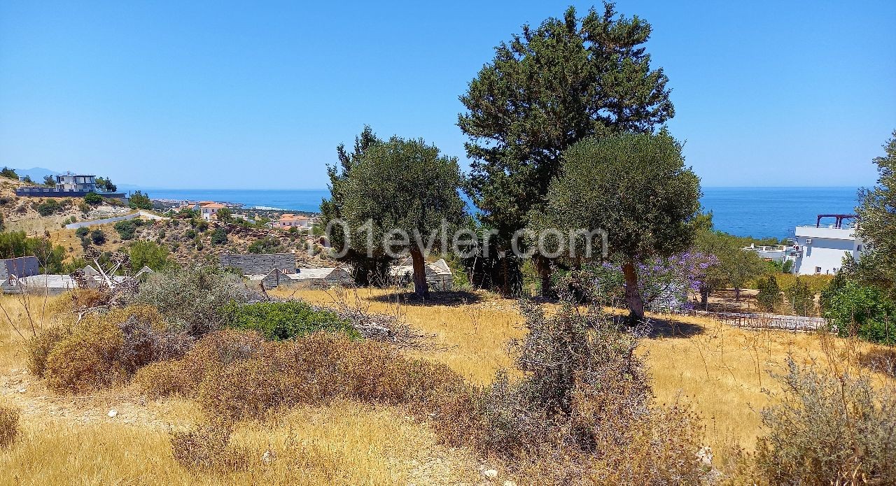 Sea view plot in Esentepe -  Sea , mountain & hills views yet near to village ,  restaurants & ammenities