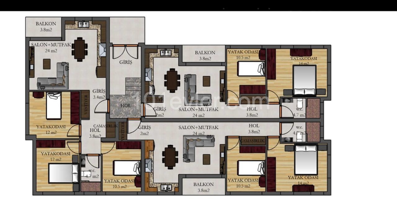 Wohnungen zum Verkauf in Kyrenia Alsancak 2+1 und 3+1 ** 