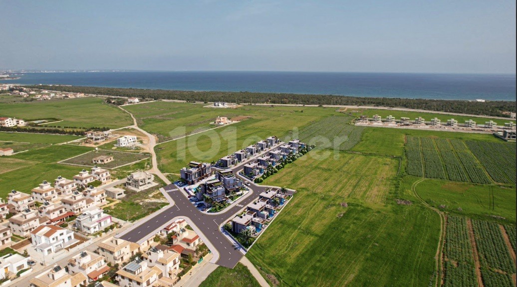 2+1 Loft-Teras Duplex Apartments in Iskele Bahceler in a Complex with Pool