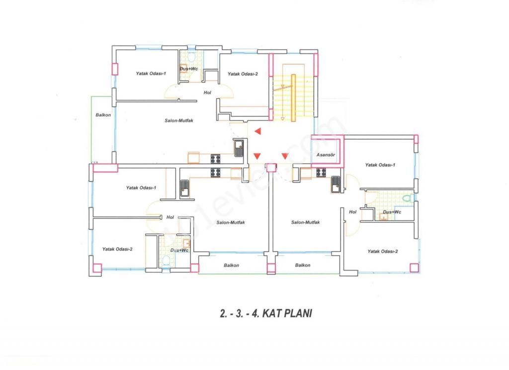 Kuzey Kıbrıs - Lefkoşa Yeni Şehir Satılık Apartman Dairesi