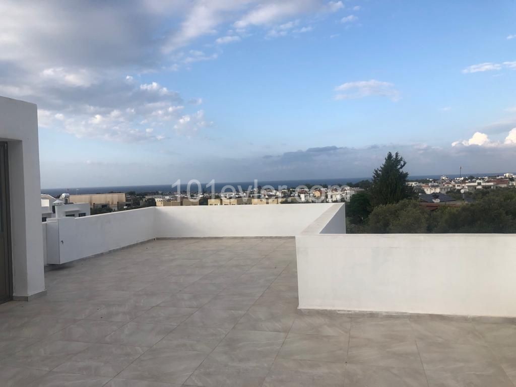 1 + 1 Apartment for Sale in Kyrenia Olive Grove with a Terrace Overlooking the Sea with a Turkish Cob ** 