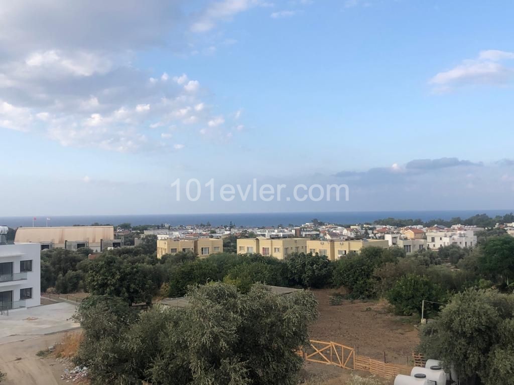 1 + 1 Apartment for Sale in Kyrenia Olive Grove with a Terrace Overlooking the Sea with a Turkish Cob ** 