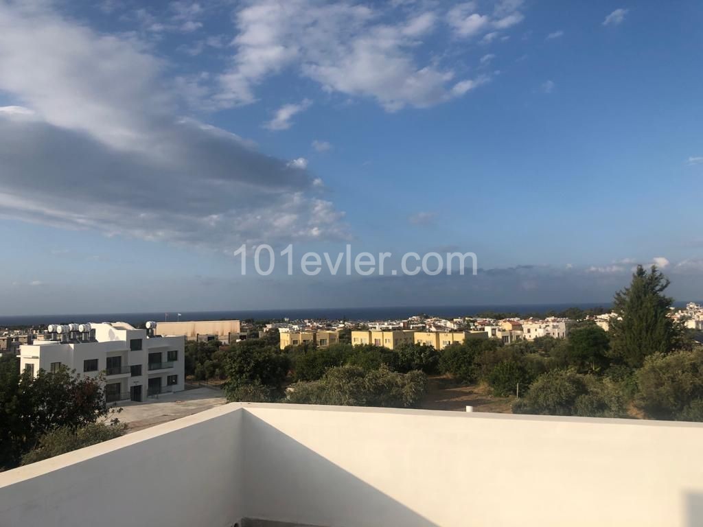 1 + 1 Apartment for Sale in Kyrenia Olive Grove with a Terrace Overlooking the Sea with a Turkish Cob ** 