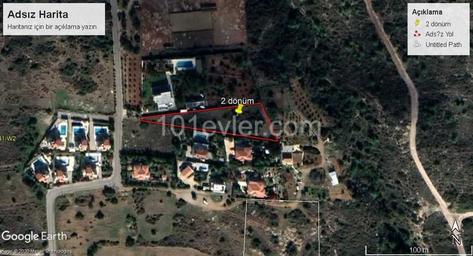 Plot for sale in Bellapais, Girne, North Cyprus