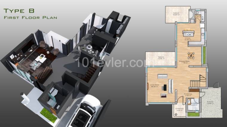 4 Bedroom Villa for sale 250 m² with fireplace in Yenikent, Lefkoşa, North Cyprus