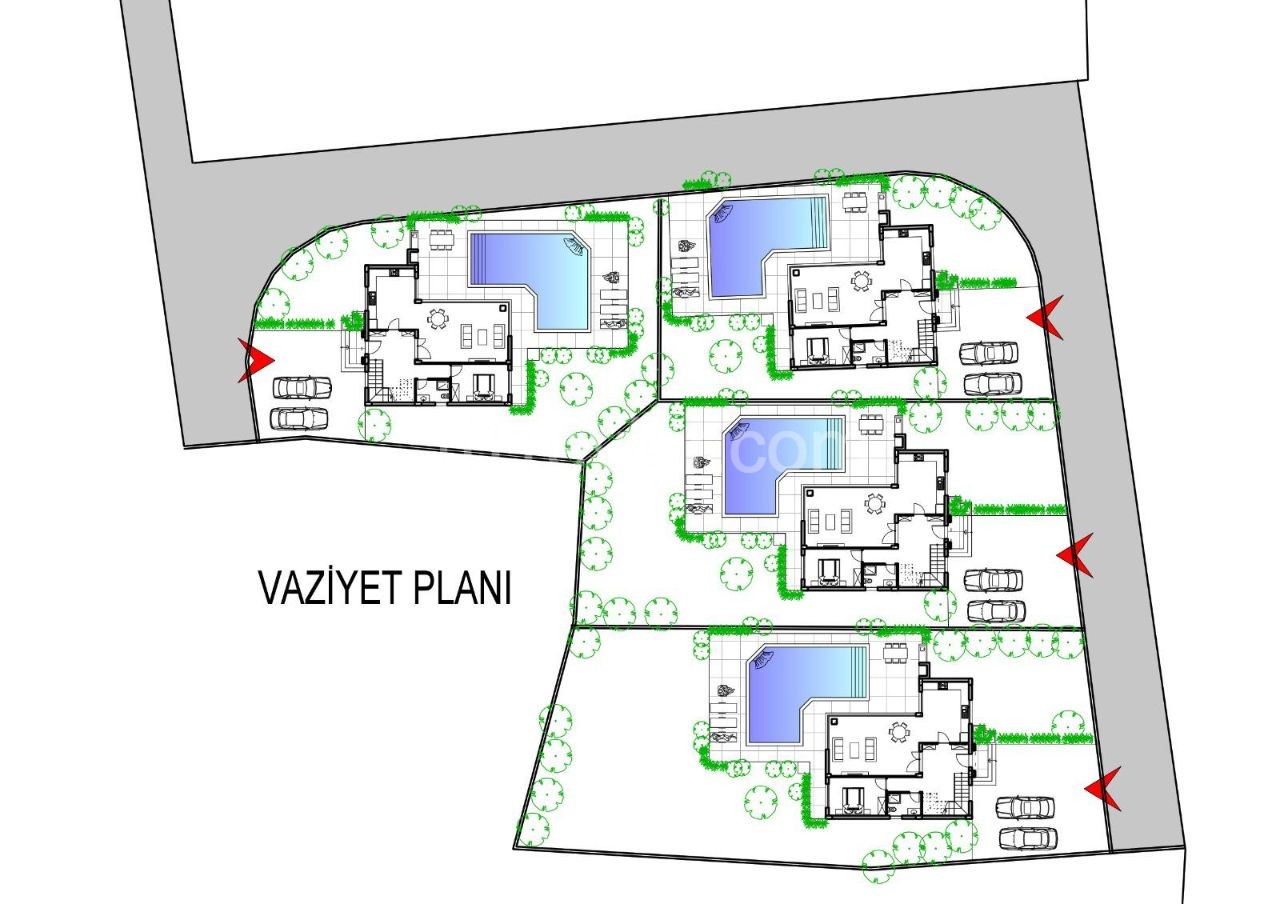 Kyrenia Ozanköy Zu Verkaufen Villa 4 1 ** 