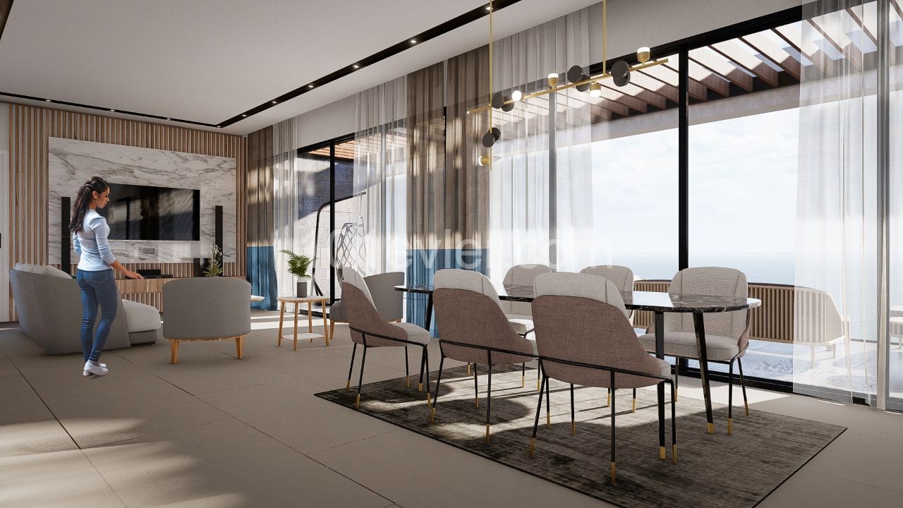 Kyrenia Esentepe flat for sale penthause 2+1