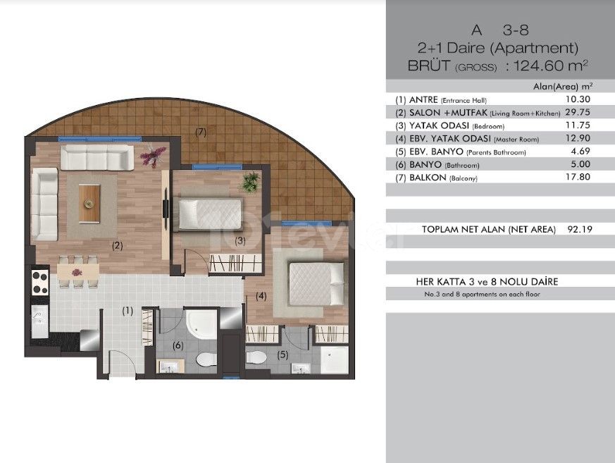 İskele Long Beach Satılık Daire 2+1