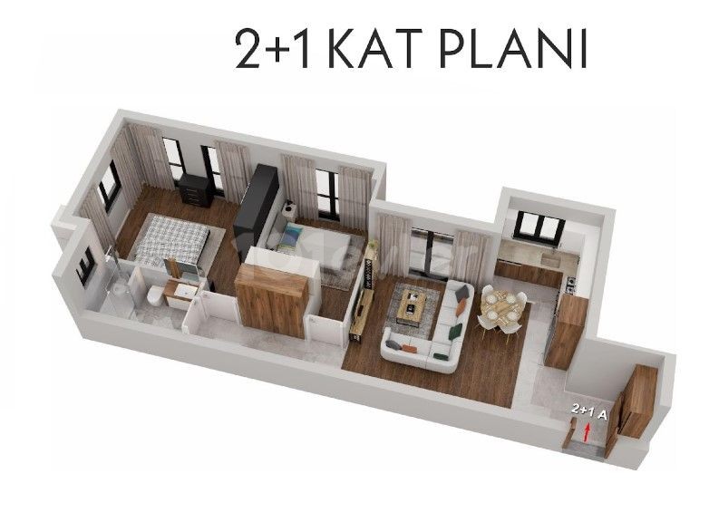 Kyrenia Lapta Flat For Sale 2+1