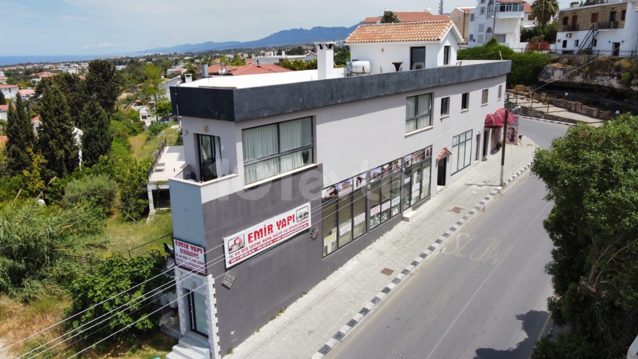 Halbgebäude zum Verkauf komplett mit ununterbrochenem Meerblick in chatalköy 110 metre2 Geschäft 100 metre2 halbgebäude zum Verkauf mit Kamin 2 + 1 Wohnung und Dachterrasse ** 