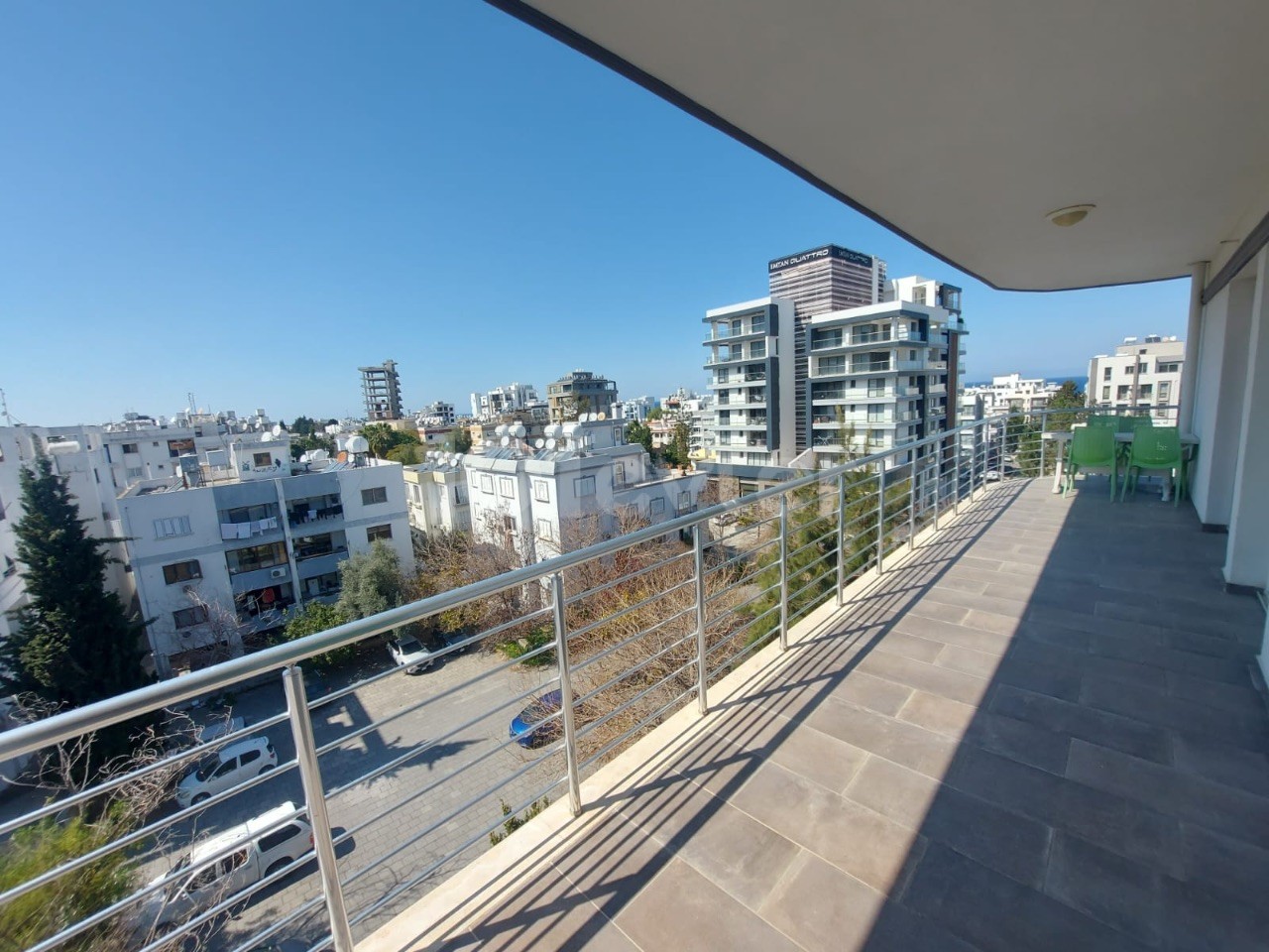 3 + 1 luxury apartment with en-suite bathroom for rent in the center of Kyrenia, next to Sulu Çember, in a building with elevator