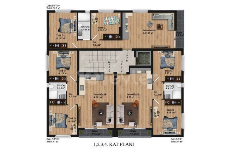 Fırsat Girne Merkez De 2+1 Satılık Daire 