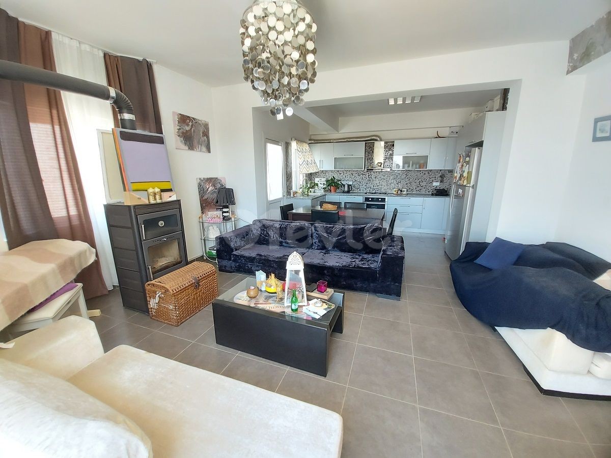 For Sale 2+1 Penthouse With Large Terrace In Family Apartment