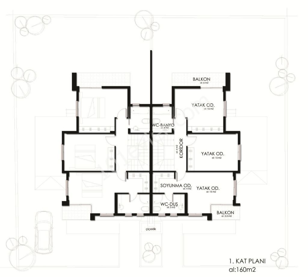 Large 3 bed. semi-detached villa for sale, only 5 min. drive to Famagusta, FLEXIBLE PAYMENT PLAN AVAILABLE