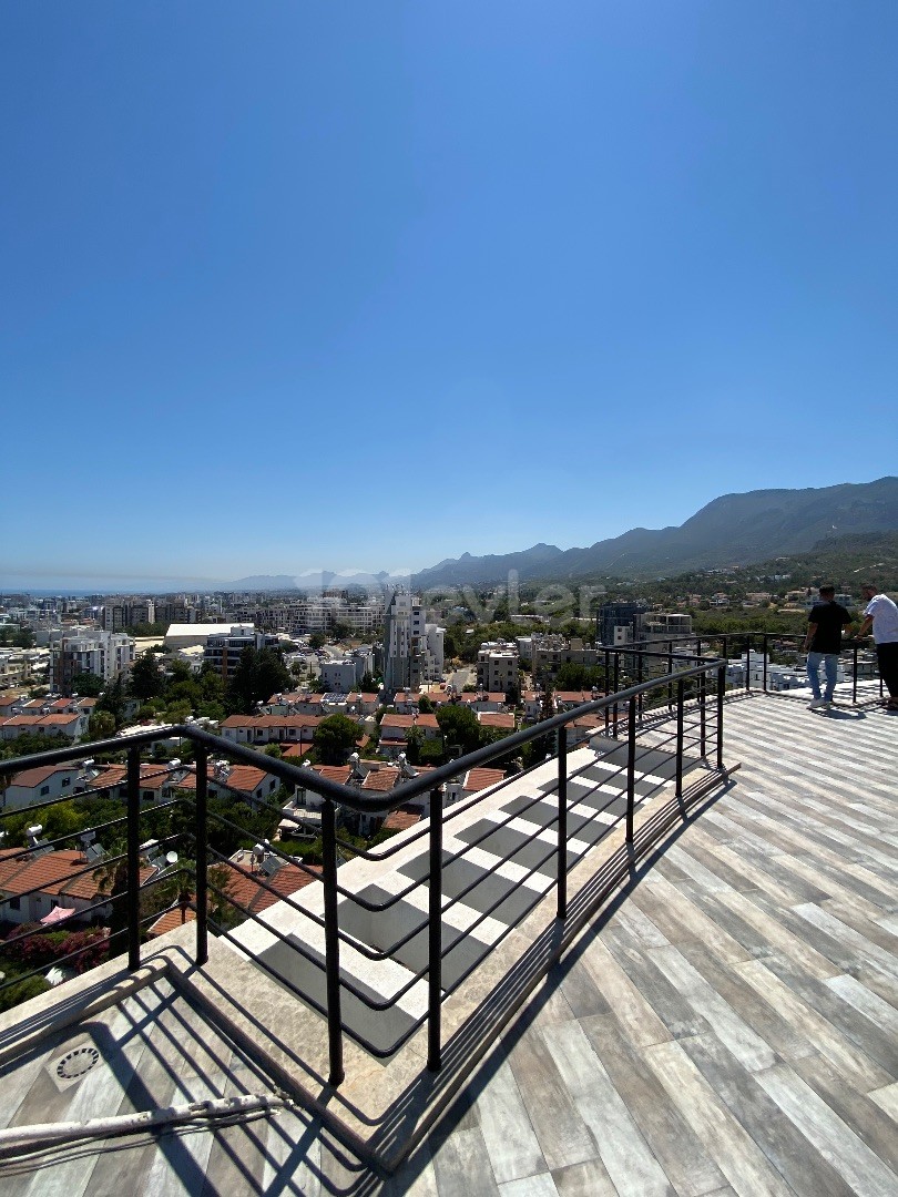 ULTRA LUXURIOUS DUBLEX PENTHOUSE FOR SALE IN KYRENIA WITH  MOUNTAIN AND SEA VIEW AND PRIVATE MASTER BEDROOM FLOOR