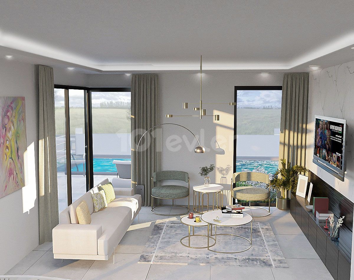 Girne Alsancak'ta Sıfır 3+1 Havuzlu Villa