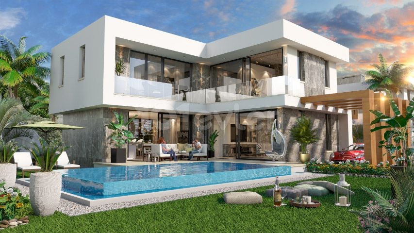 3+1 VILLAS WITH POOL IN YENIBOGAZICI REGION ** 