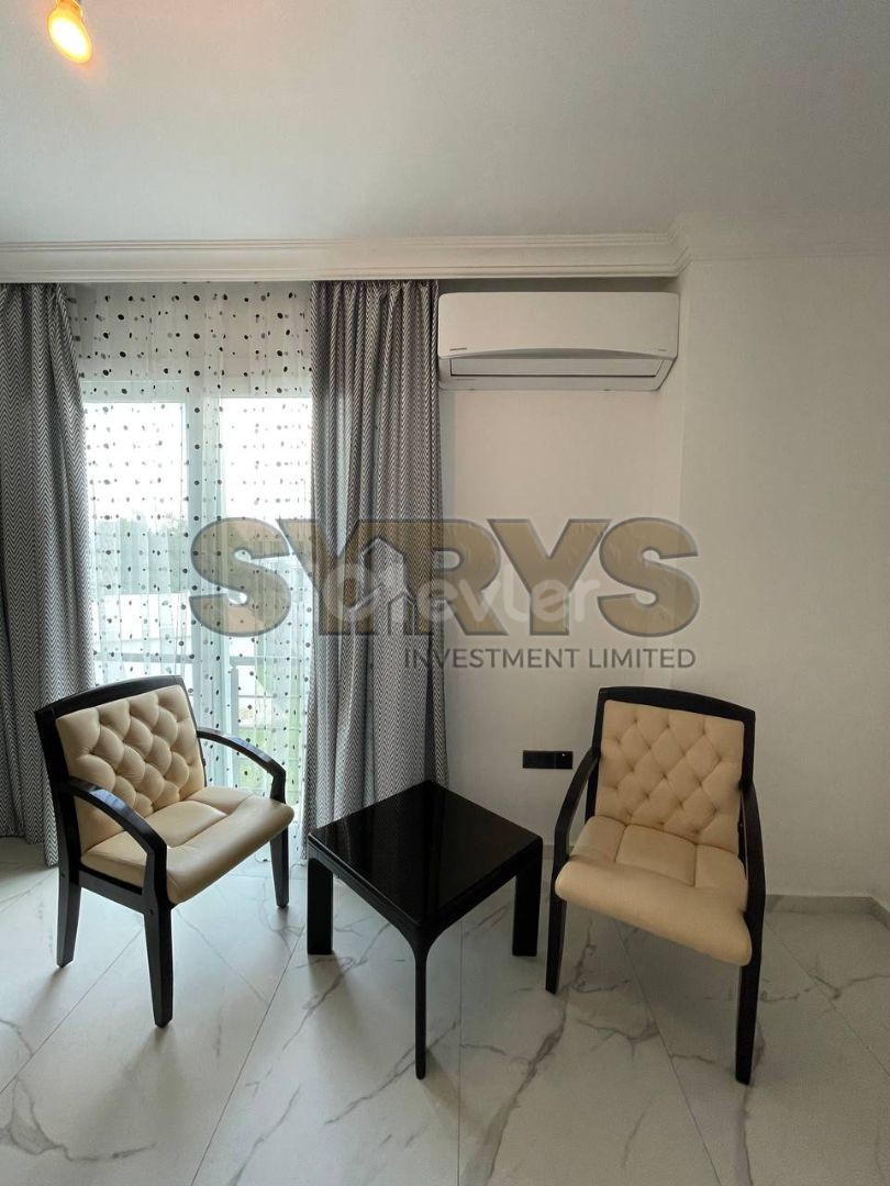 FURNISHED 1+1 FLAT IN A SITE WITH POOL AND GYM