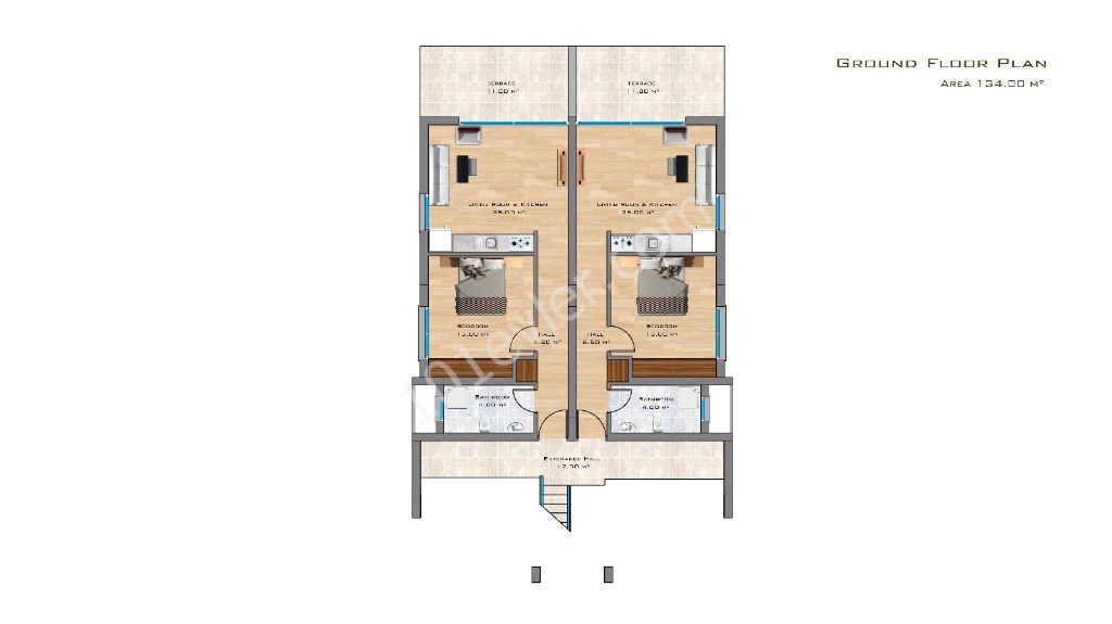 Esentepenin en guzel projesi! 1+1 bahceli  ve 2+1 loft  lux daireler!