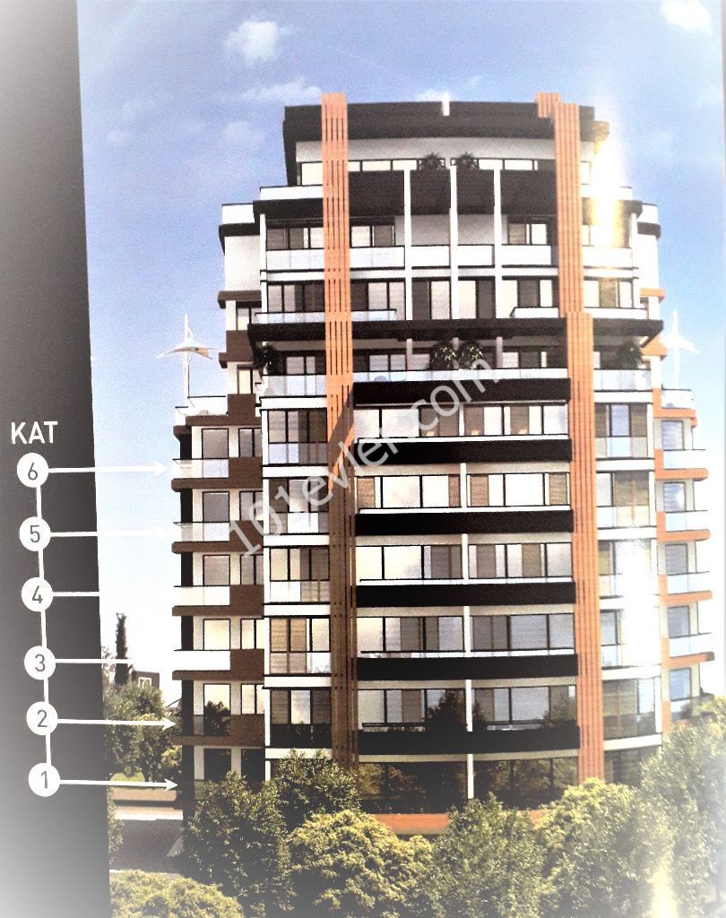 Girne Merkezde 2+1 ve 3+1 yeni bitmiş satılık daireler