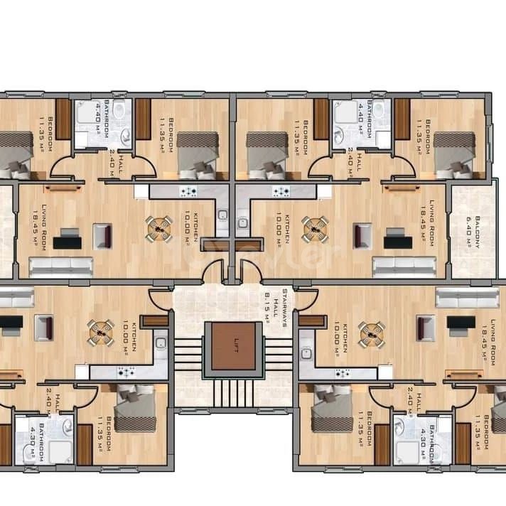 Zu verkaufen 2+1 Wohnung in Kyrenia Zentrum