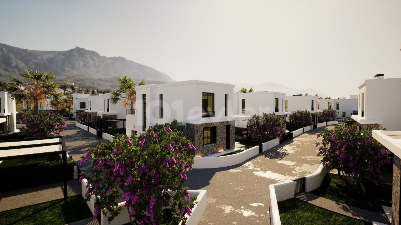 3+1 Sea View Villa for Sale in Kyrenia Edremit