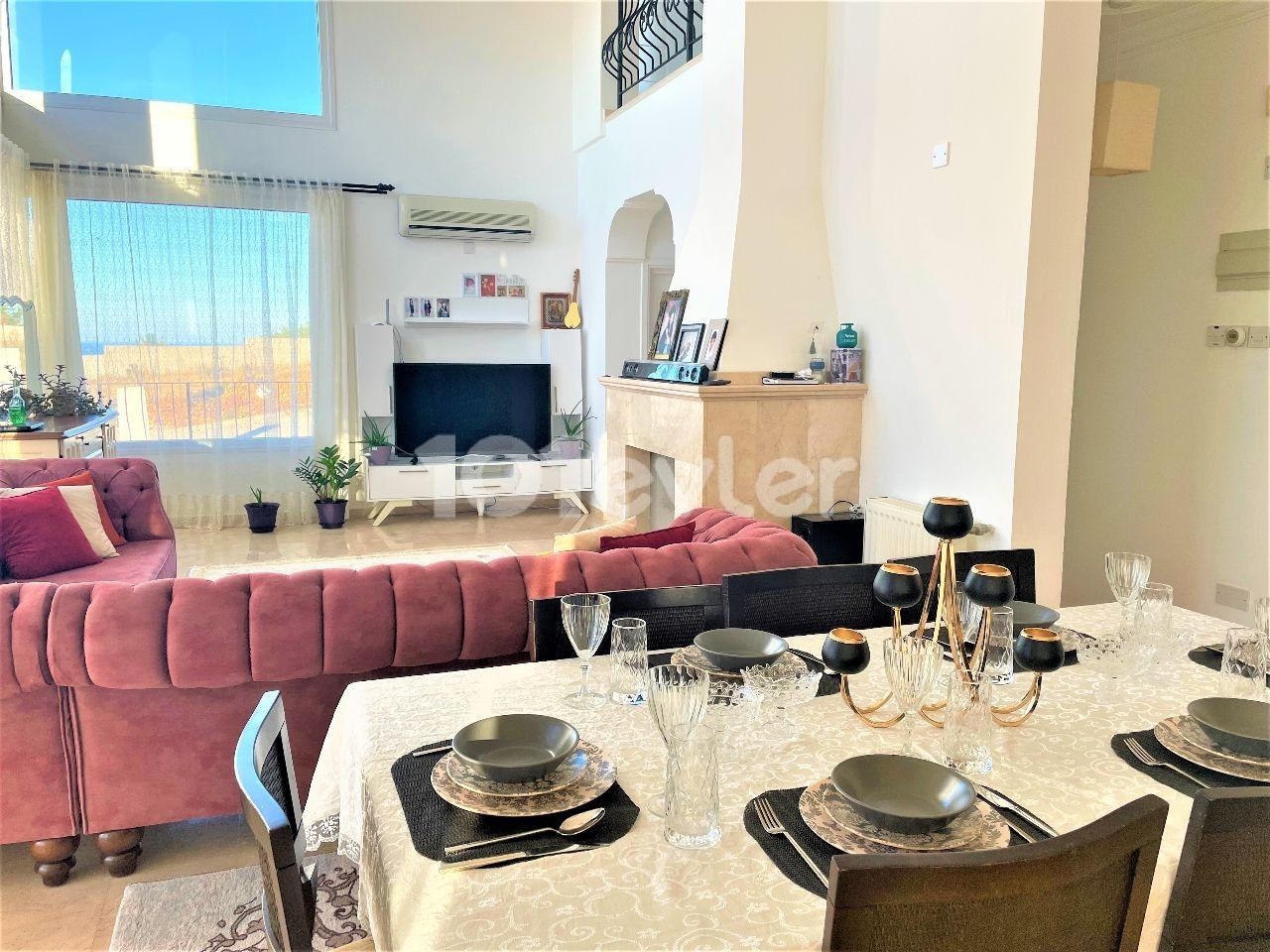 Sea View Villa for Rent in Kyrenia Karsiyaka with Spectacular Location