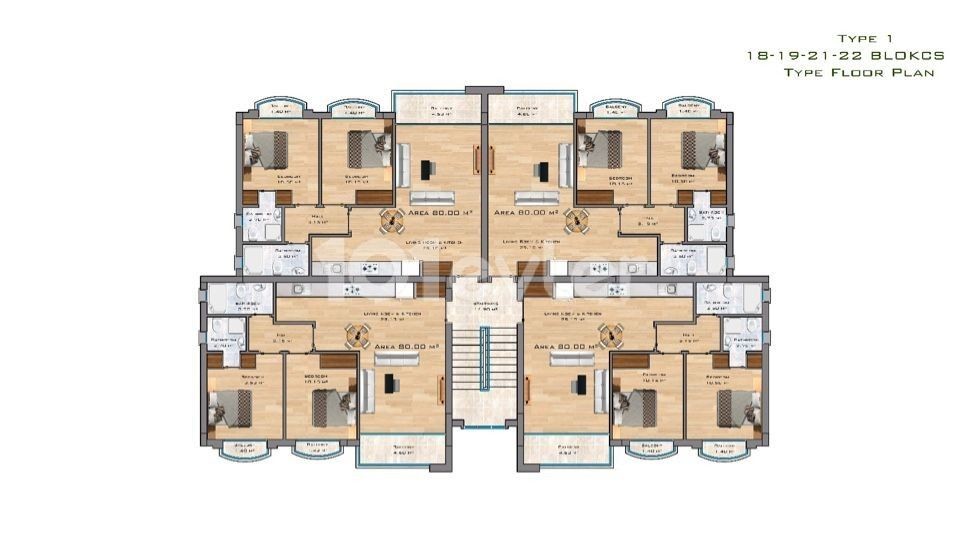 Bezugsfertige 2+1 Wohnung mit Meer- und Bergblick in Alsancak, Kyrenia