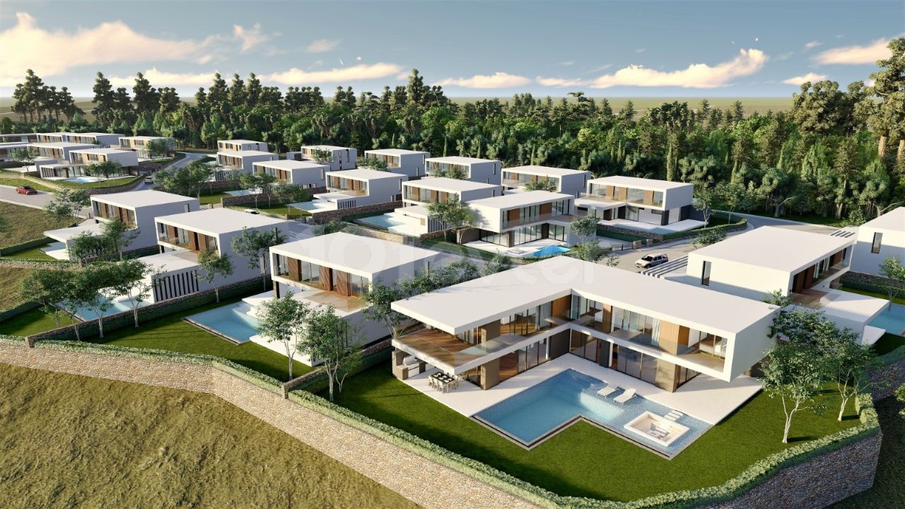 MAGNIFICENT 5+1 VILLAS WITH MOUNTAIN AND SEA VIEWS IN GİRNE ÇATALKÖY