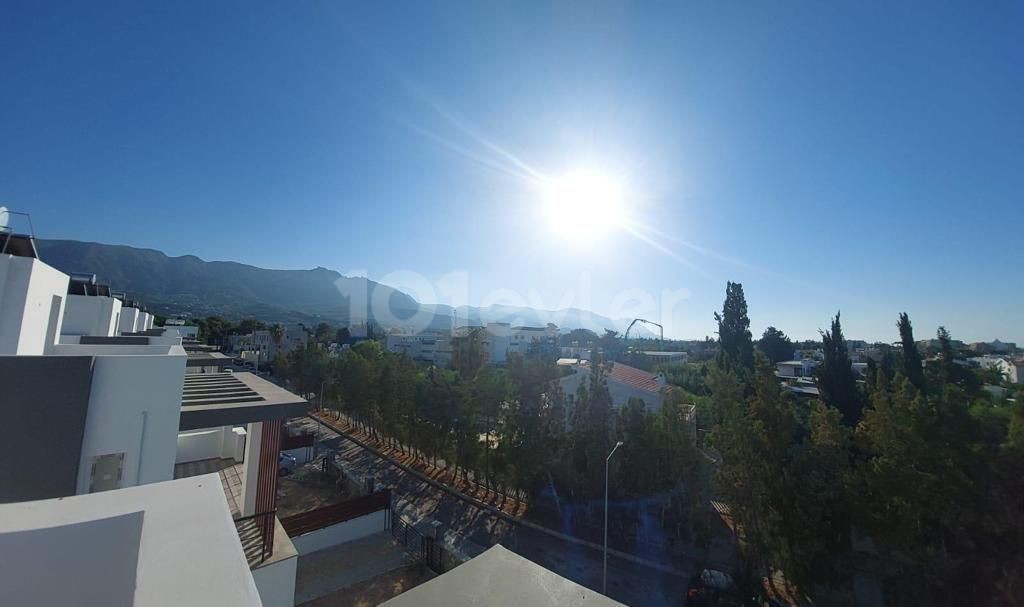 Triplex villa for sale in Karaoglanoglu, Kyrenia with mountain and sea views