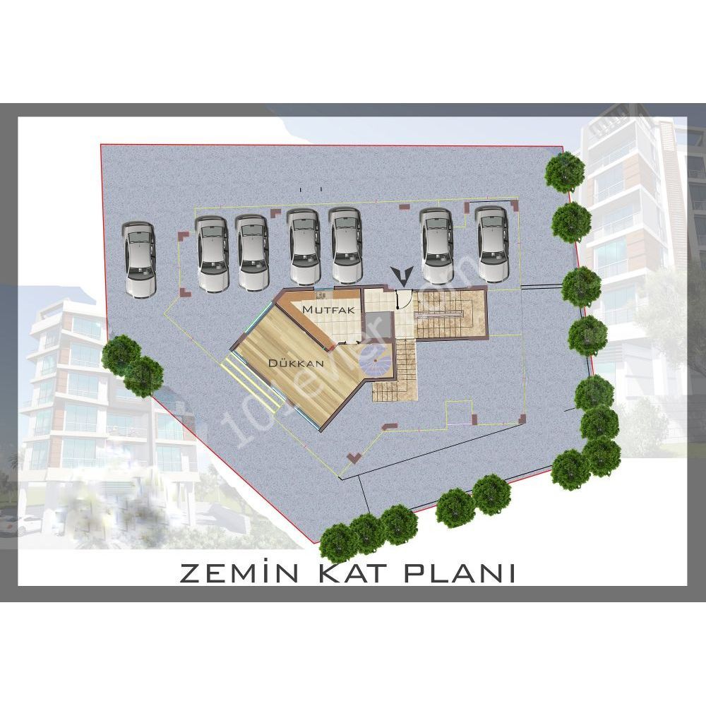 Apartment for sale with sea view in Girne ( 2 + 1)   Апартаменты с видом на море в Гирне ( 2 + 1 )