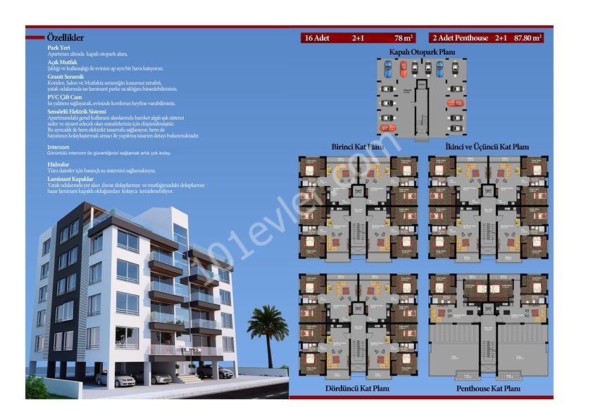 Apartment for sale in center of Nicosia ( 2 + 1 )      Апартаменты в центре Никосии ( 2 + 1 )